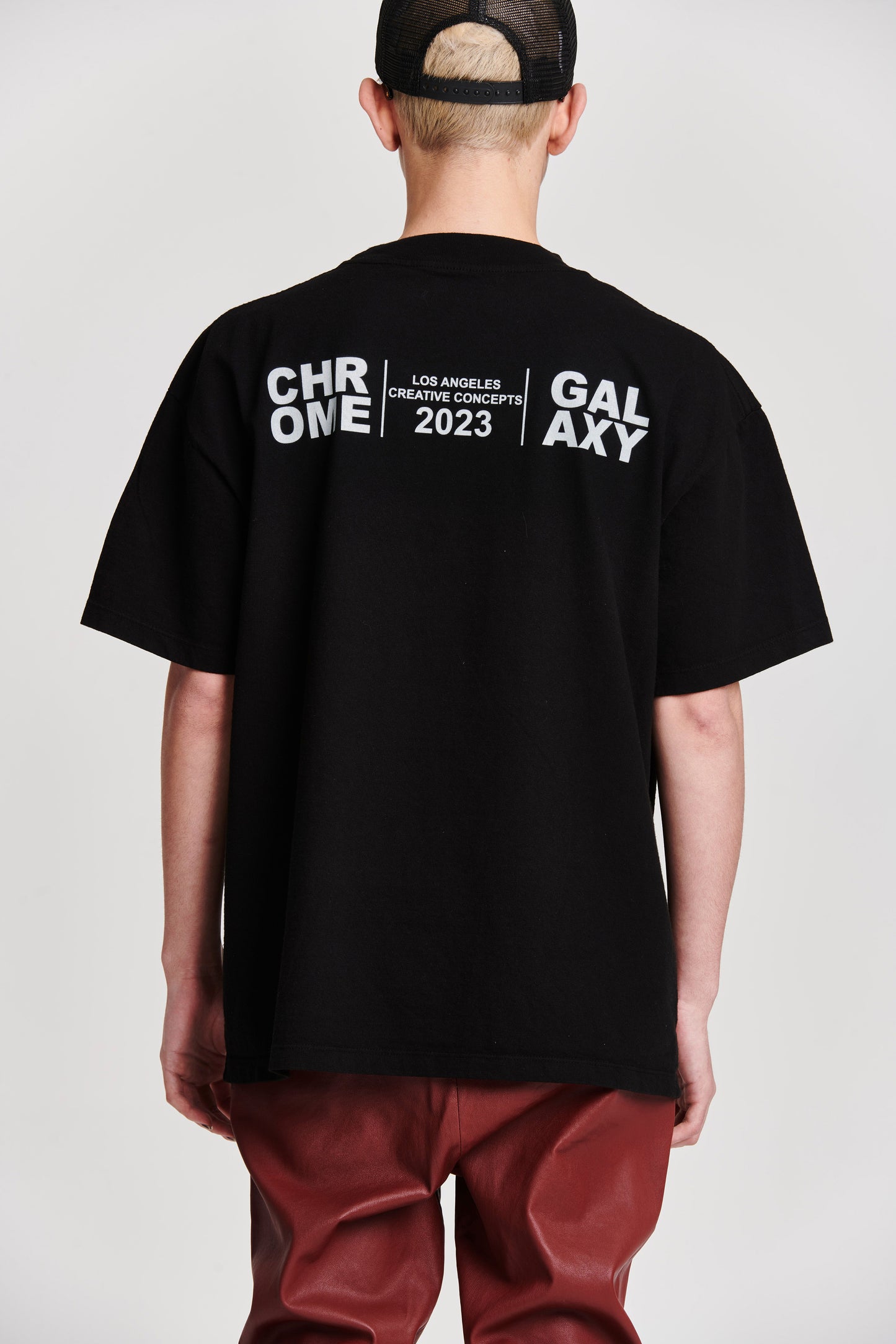 DAMIAGED GOODS ABSTRACT OVERSIZED SHORT SLEEVE T-SHIRT BLACK