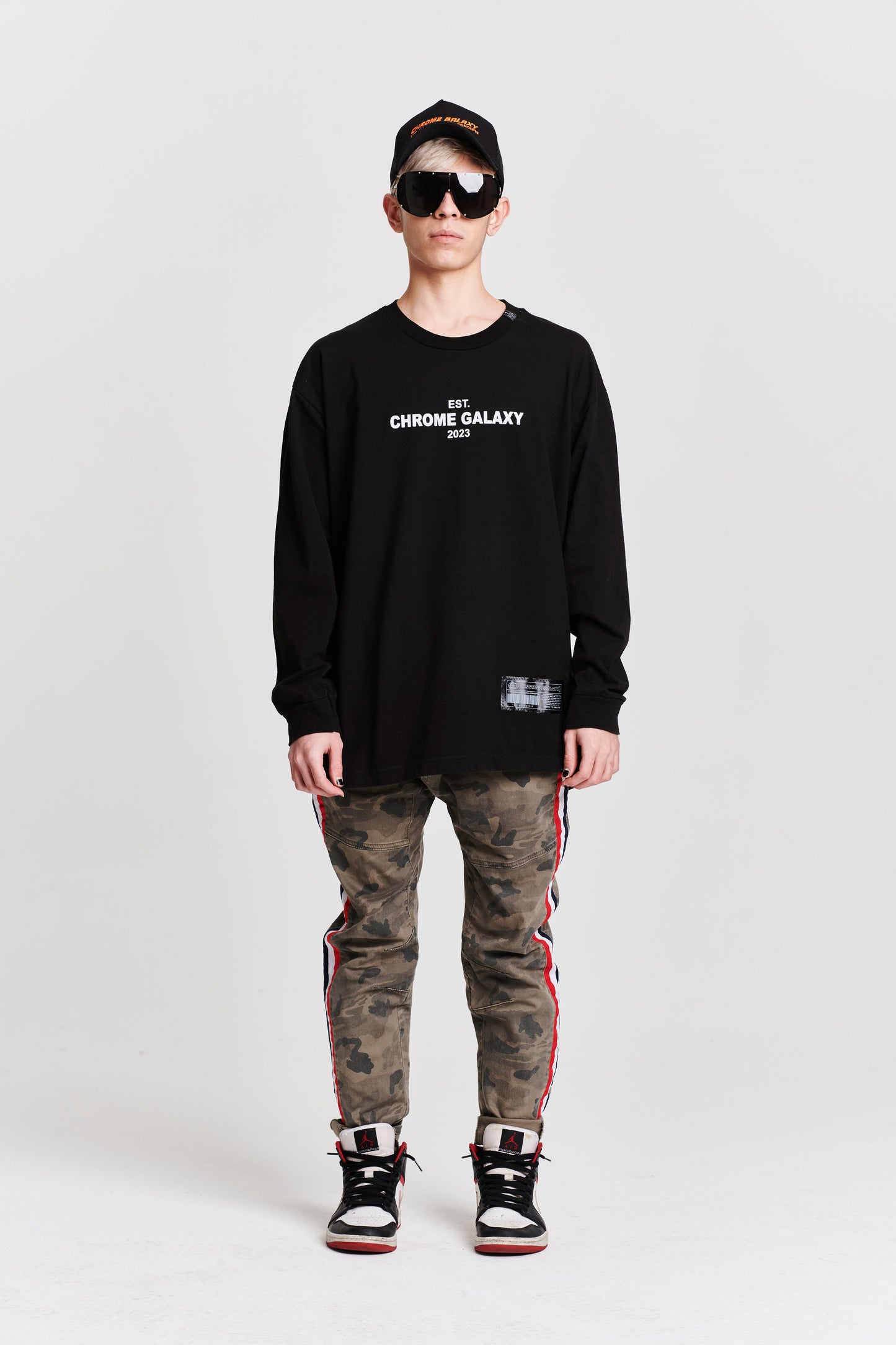 LOGO PRINT LONG SLEEVE TEE BLACK