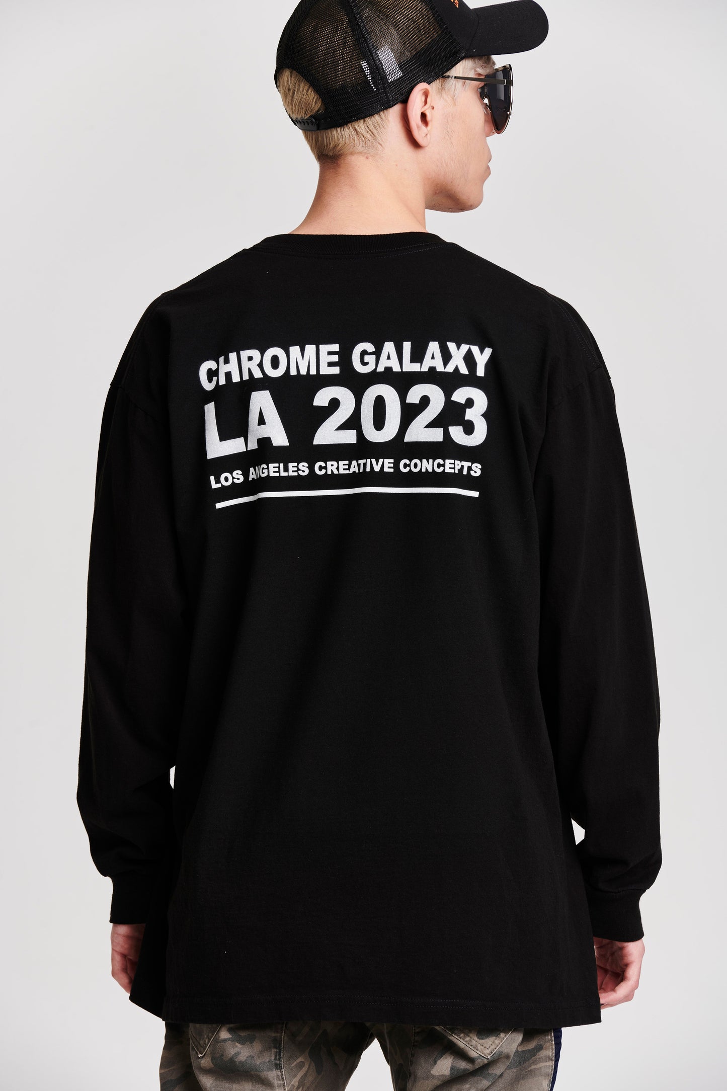 LOGO PRINT LONG SLEEVE TEE BLACK