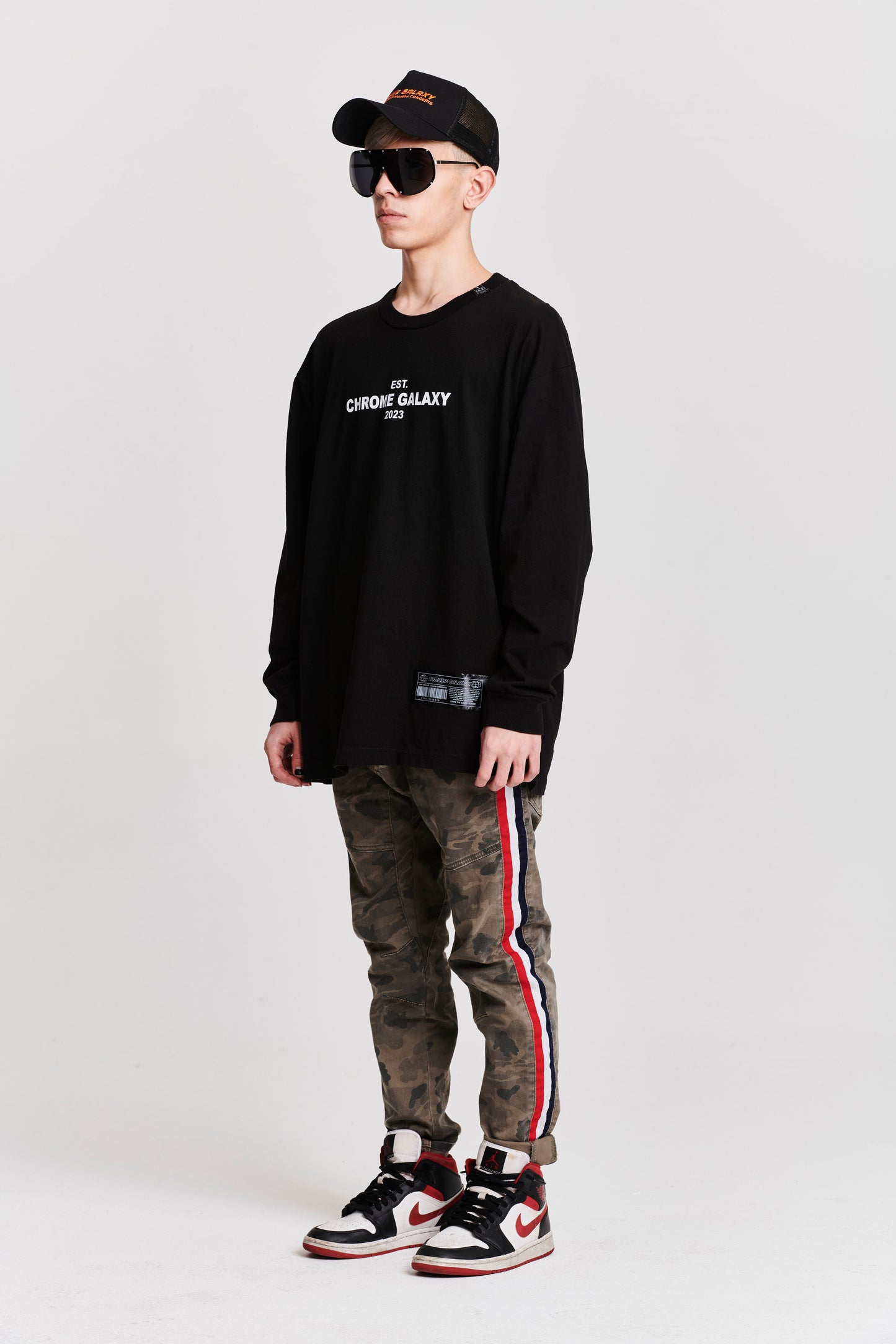 LOGO PRINT LONG SLEEVE TEE BLACK