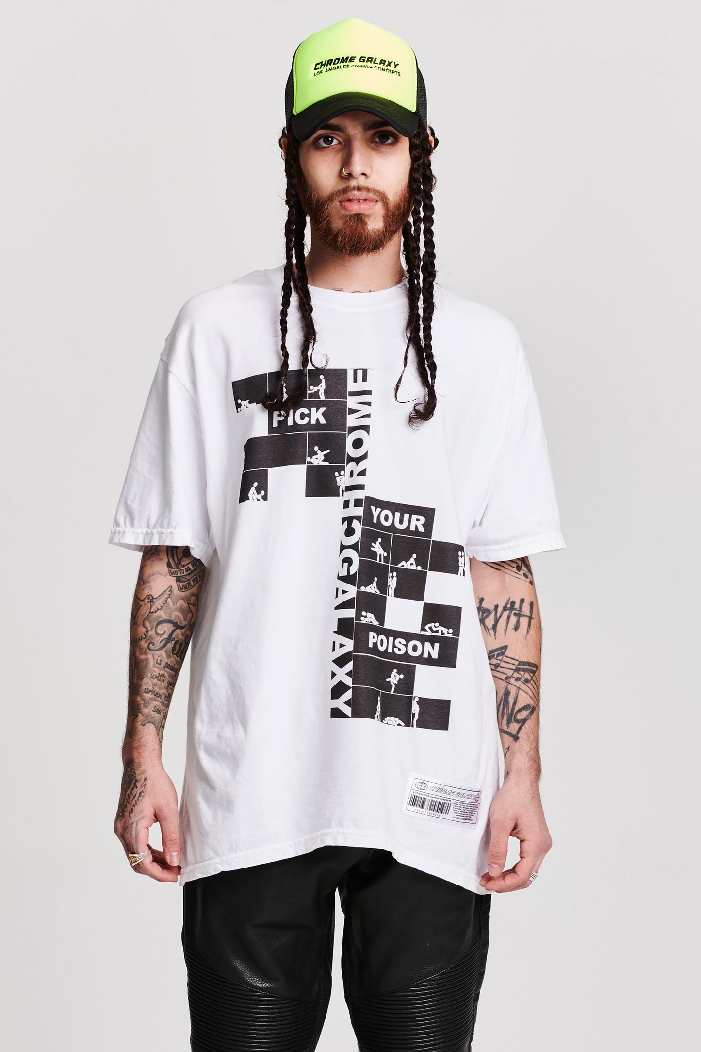 PICK MY POISON SHORT SLEEVE T-SHIRT IN WHITE