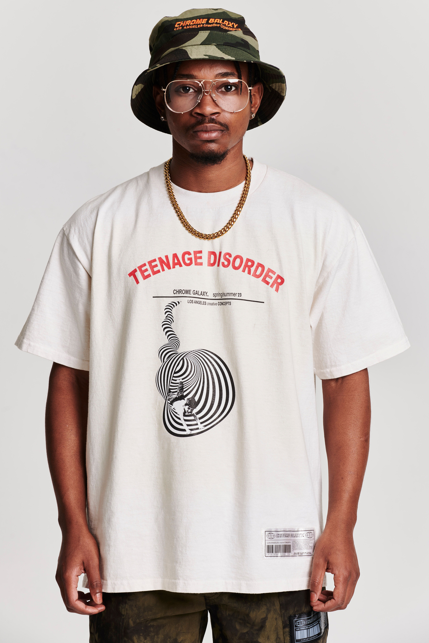 TEENAGE DISORDER SHORT SLEEVE T-SHIRT IN CRéME