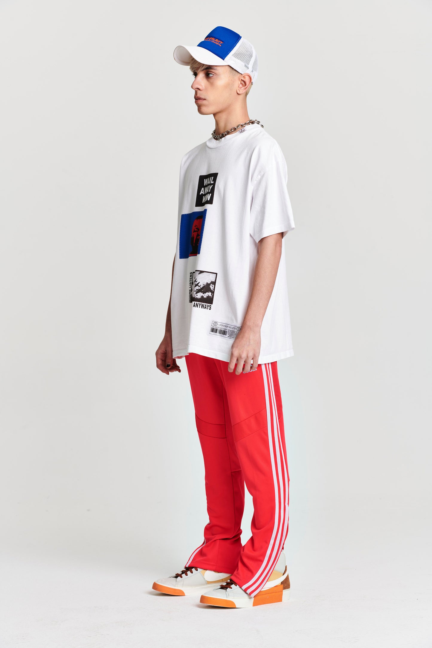 WAIL AWAY NOW OVERSIZED SHORT SLEEVE T-SHIRT WHITE