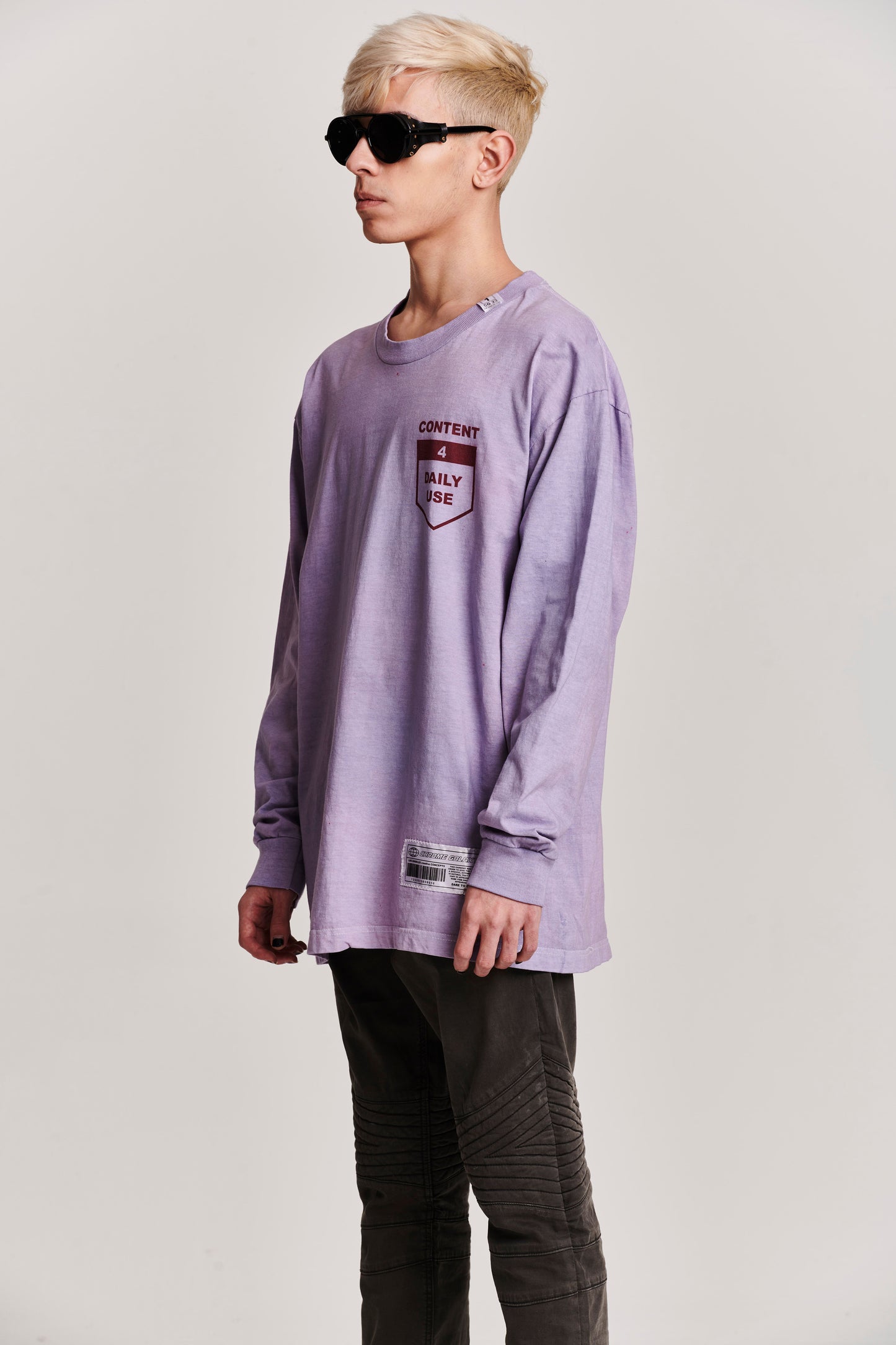 CONTENT 4 DAILY USE LONG SLEEVE T-SHIRT PURPLE