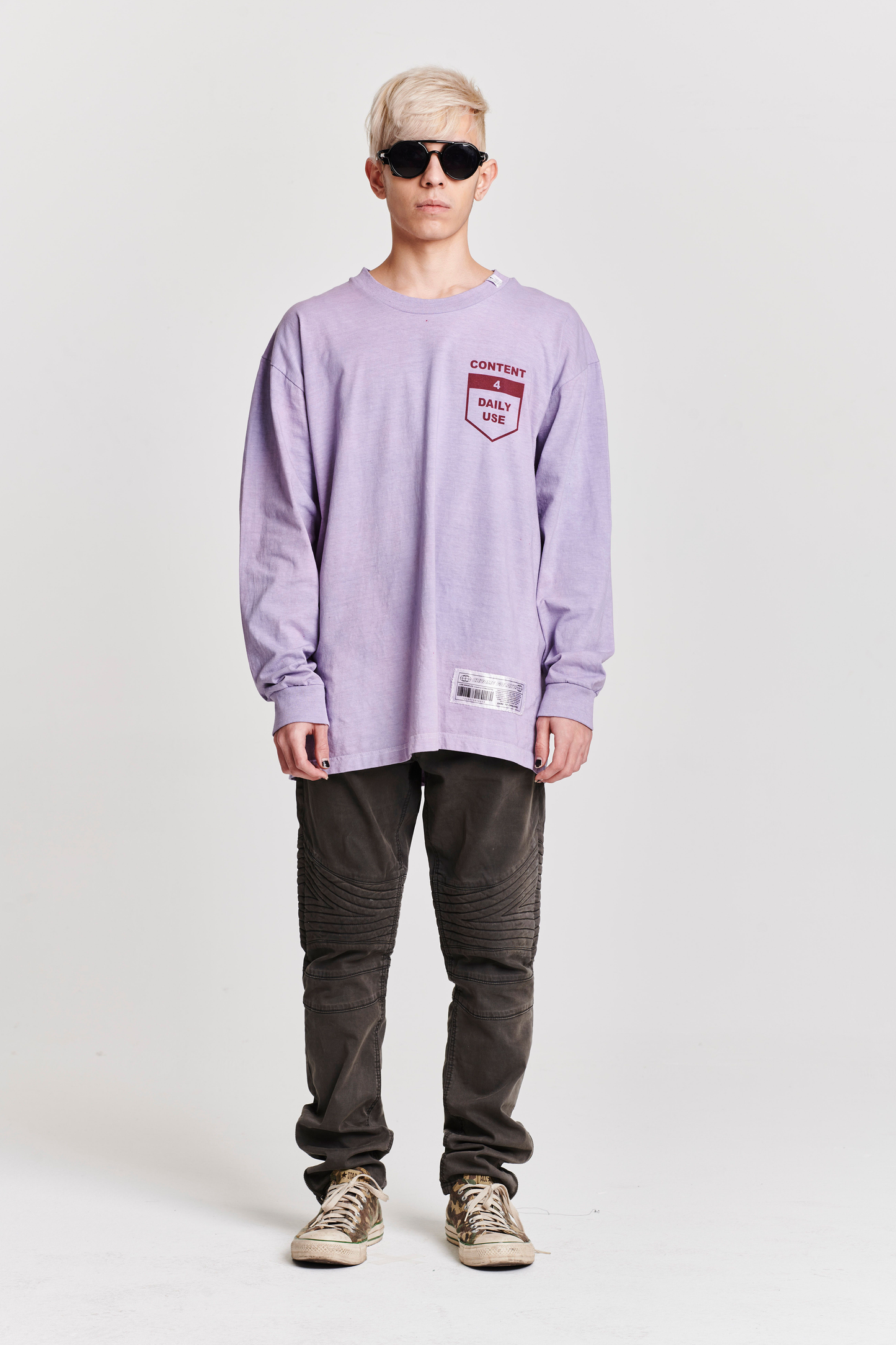 CONTENT 4 DAILY USE LONG SLEEVE T-SHIRT PURPLE