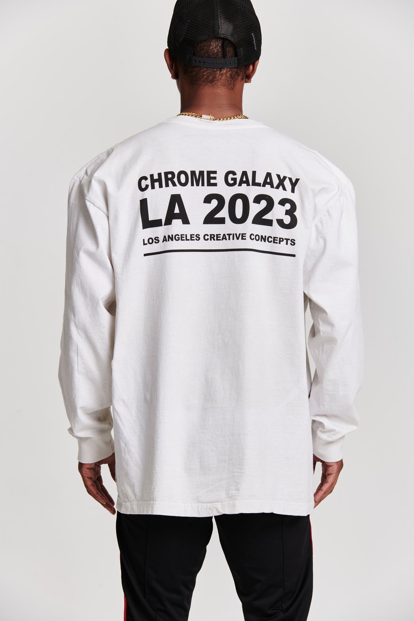 LOGO PRINT LONG SLEEVE SHIRT WHITE