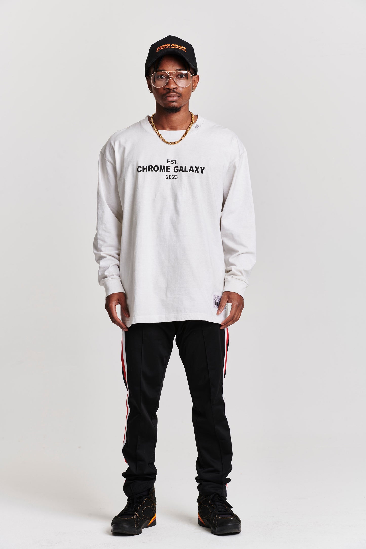 LOGO PRINT LONG SLEEVE SHIRT WHITE