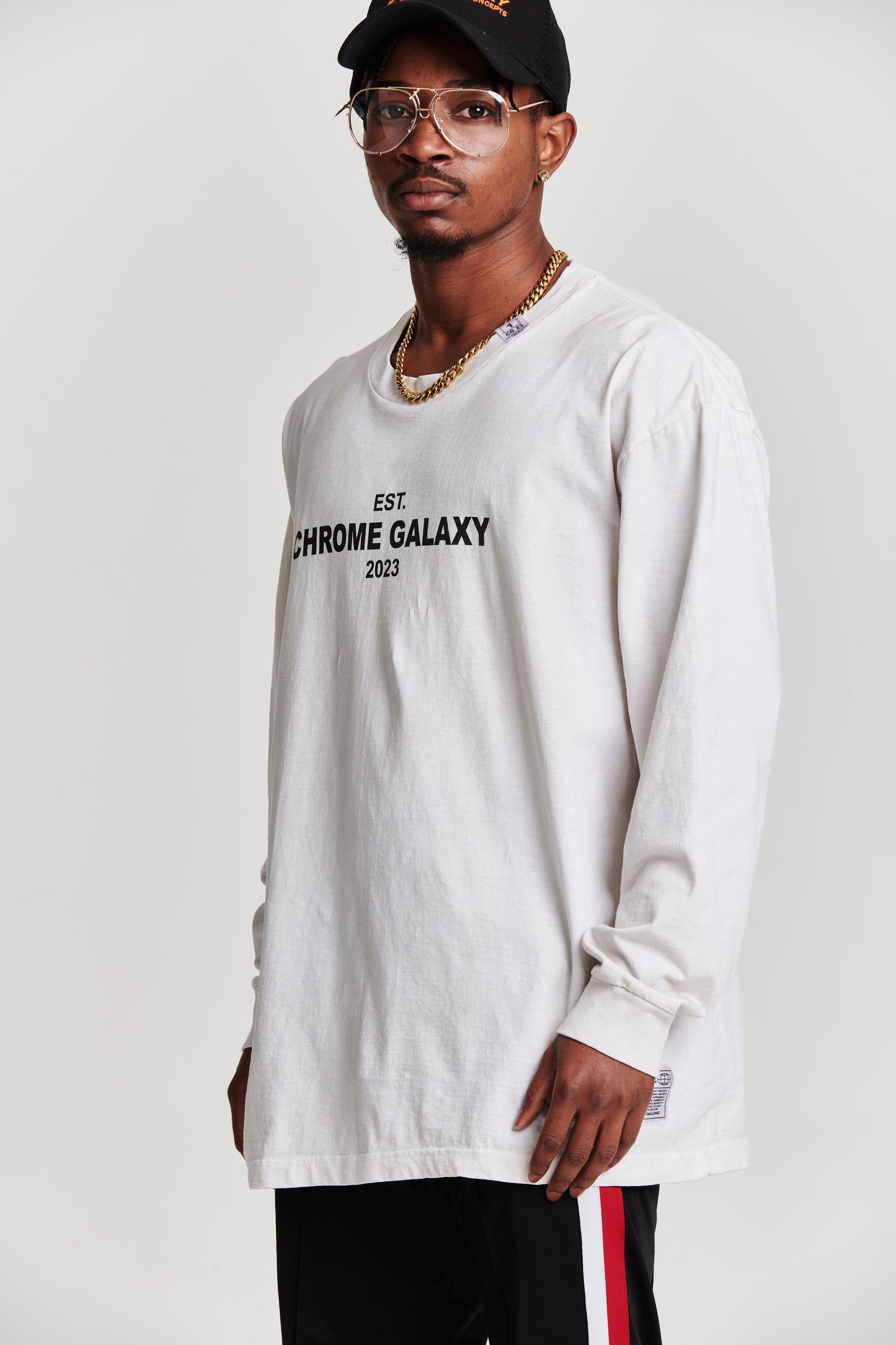 LOGO PRINT LONG SLEEVE SHIRT WHITE