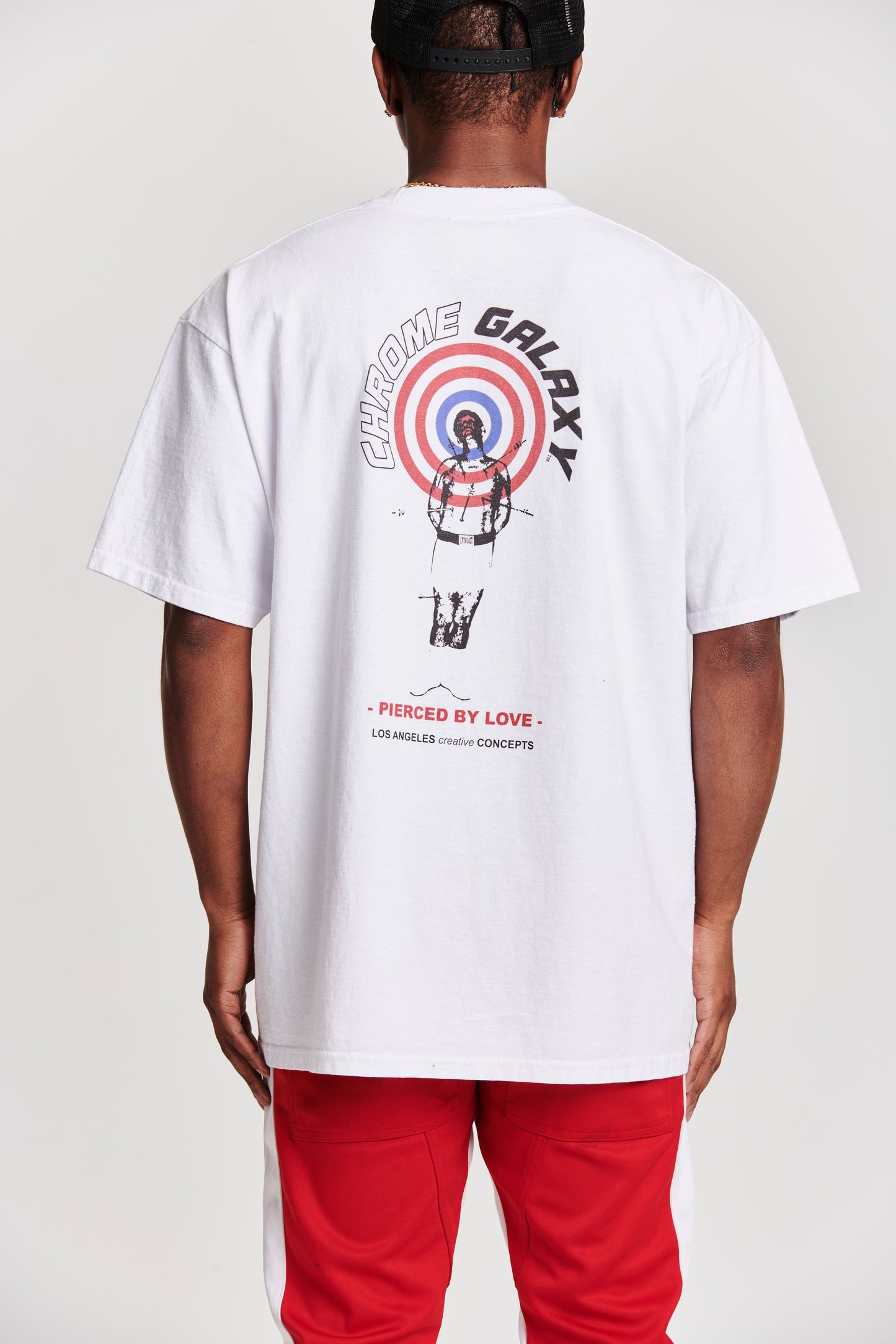 TARGET PIERCED BY LOVE SHORT SLEEVE T-SHIRT WHITE